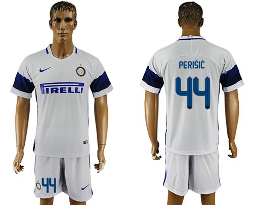 Inter Milan #44 Perisic White Away Soccer Club Jersey